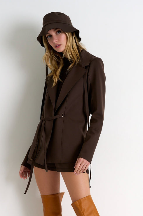 Shan Sofia Structured 3D jersey blazer